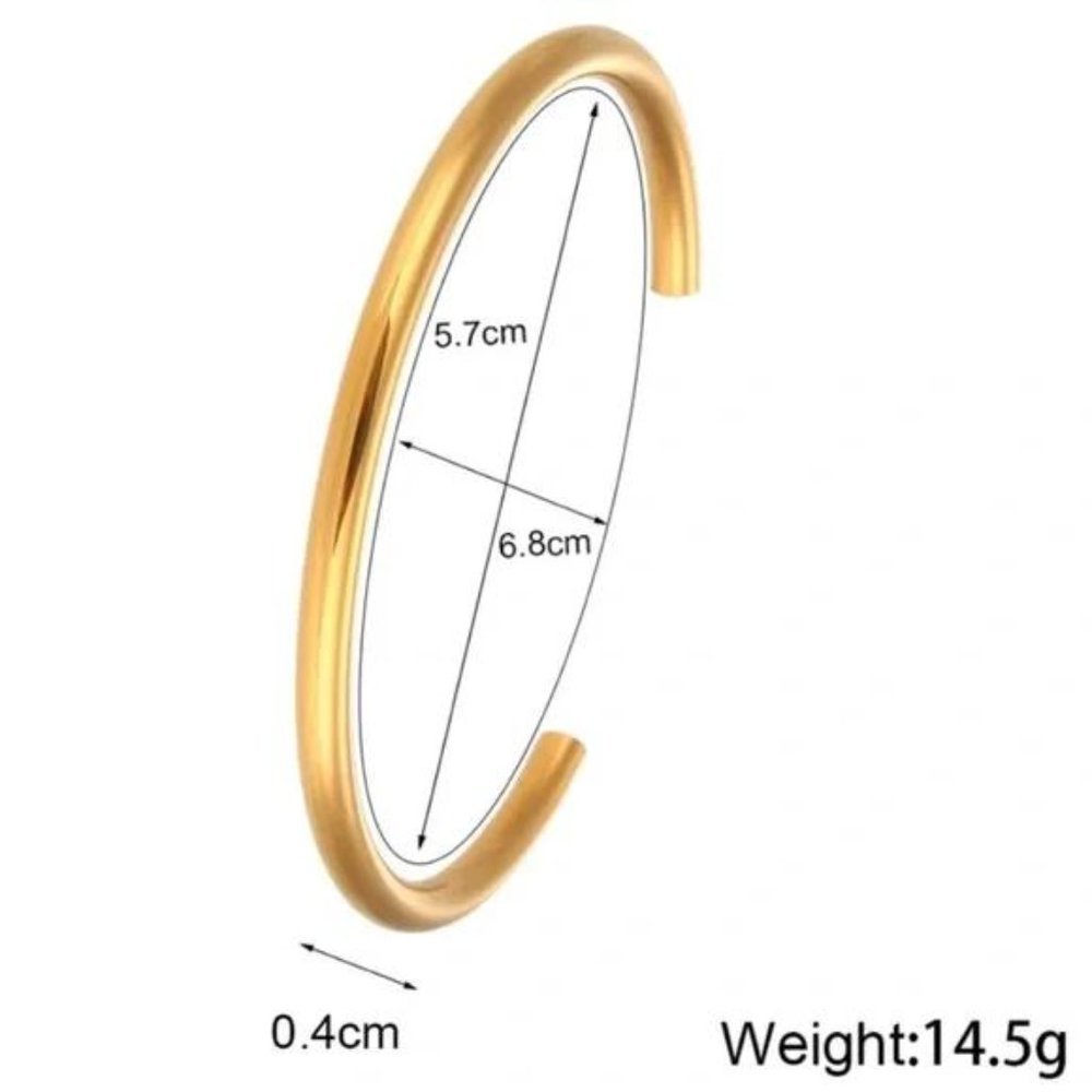 NEW ELEGANT 18K GOLD CUFF BRACELET - Picture 7 of 7